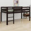 Lit mezzanine bas en bois pour enfants avec échelle intégrée-1801305496