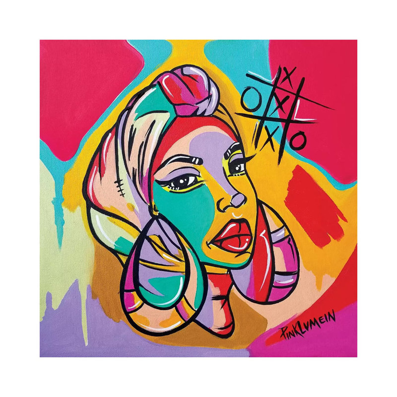 " Mali " by Pinklomein Painting Print, 12" H x 12" W x 0.75" D