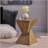 Charming Lightweight Concrete Side Table With Twisted Hourglass Structure-1748154015
