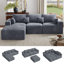 3 Seater Fabric Corner Sofa -1341299991