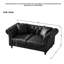 Canapé à 5 places en tissu noir Mid-Century moderne, en rouleau, pour salon, bureau, appartement, bois de pin et rembourré de mousse 3 + 2 places noir