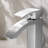 Brushed Nickel Bathroom Faucet,Faucet For Bathroom Sink, Single Hole Bathroom Faucet Modern Single Handle Vanity Basin Faucet