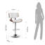 Upholstered Counter Stool with Metal Frame