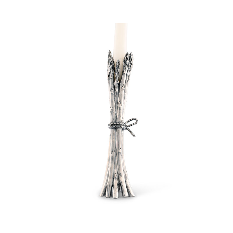 Farmer's Market 9.25'' H Pewter Tabletop Candlestick