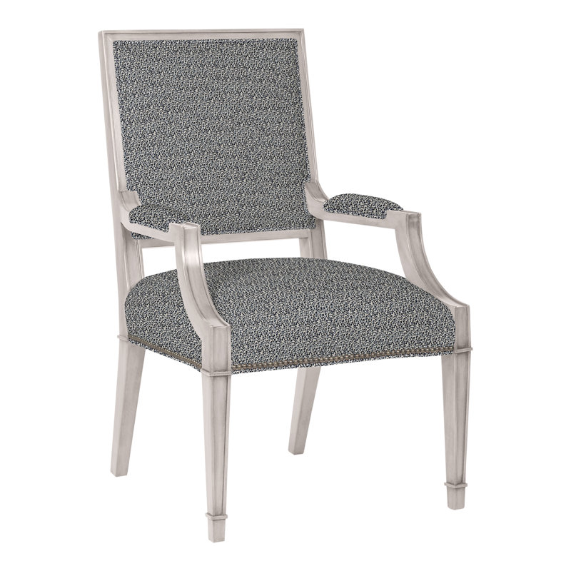 Leighton By Michael Weiss Upholstered Arm Chair, Dove Gray, Kempsey Sheepskin