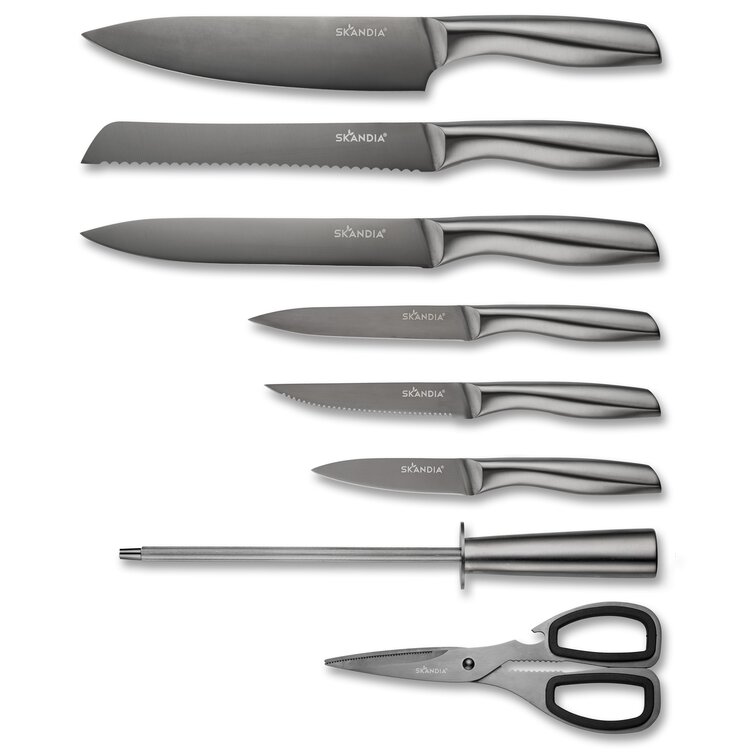 Hampton Forge Skandia Continental Teak 3 Set Stainless Steel Knives. -   Denmark