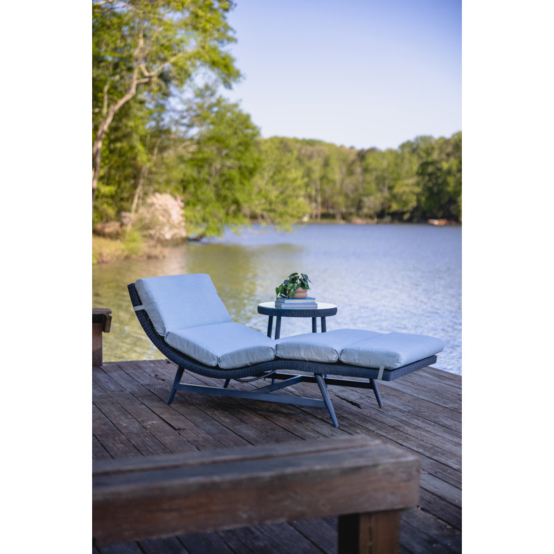 Outdoor Chaise Lounge, White