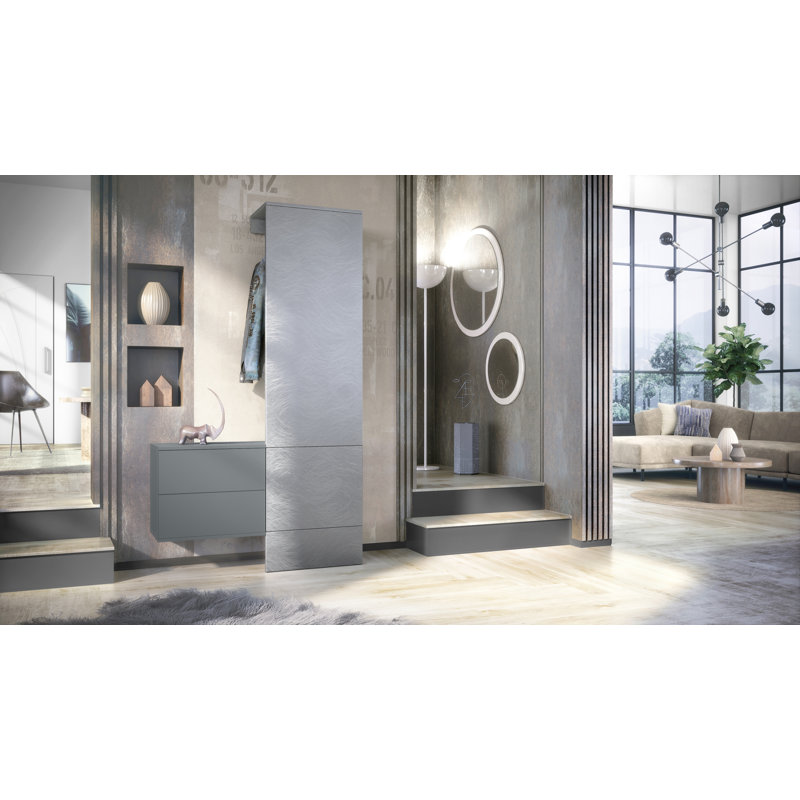 Chappa 105 cm W Hallway Set, Scratchy metal
