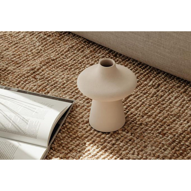 Clowser Ceramic Table Vase, Cream, 19cm H x 19cm W x 20cm D