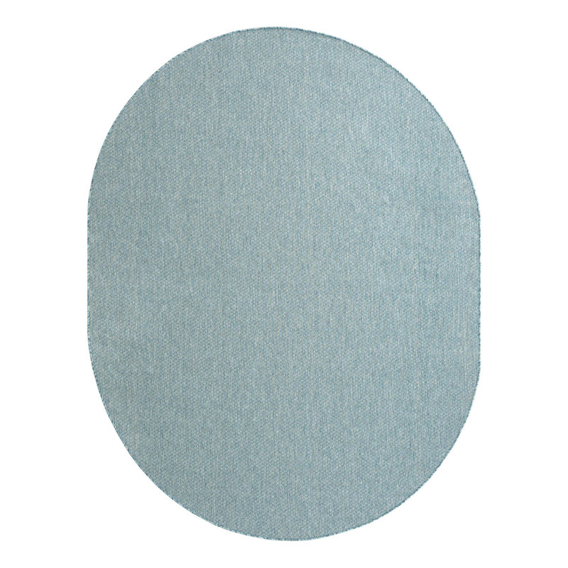 Avaughn Indoor/Outdoor Area Rug, Aqua , Oval 7'10" x 10'