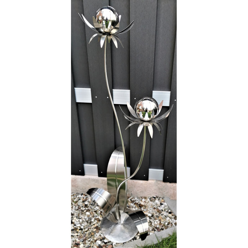 Ceonna Plants & Flowers Garden Art, Chrome