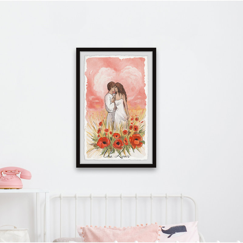 True Lovers 1 Piece Single Picture Frame Painting, 45cm H x 38cm W x 3.81cm D