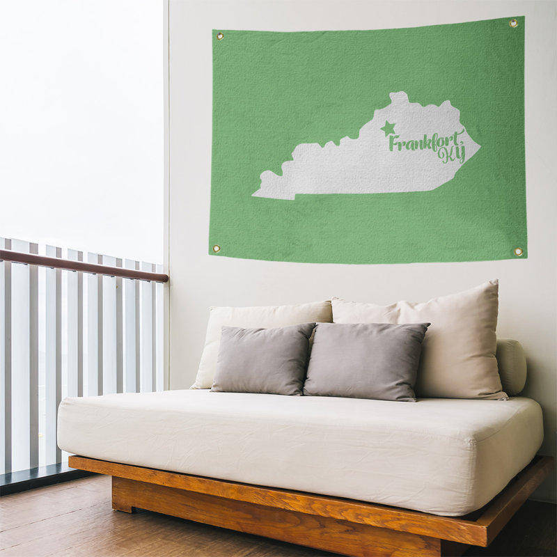 Tapisserie murale frankfort kentucky, H 59 po x l 80 po, Vert