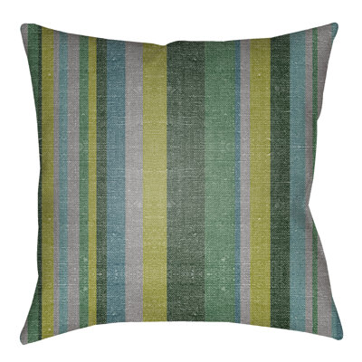 Lolita Lilac Striped Outdoor Reversible Throw Pillow