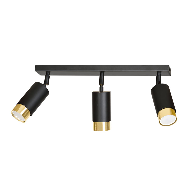 Cromwell 62cm 3 -Light Track Kit, Gold, Black