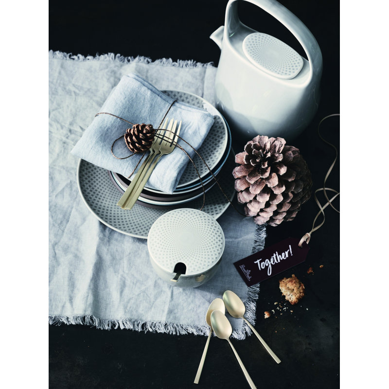 Junto Porcelain Teapot, Pearl Gray, 2.75 oz.