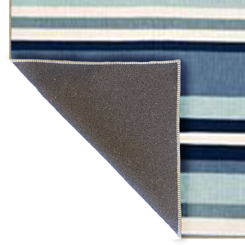 Tapis décoratif bleu foncé Paris Paris, Rectangle 3 pi 11,24 po x 5 pi 10,87 po