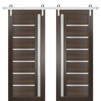 Portes en bois de grange brun Quadro