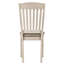 2 chaises d'appoint brun clair et crème - Design traditionnel pour les repas avec rembourrage en mousse et dossier en lattes de bois dans la teinte 2 - Siège rembourré rustique