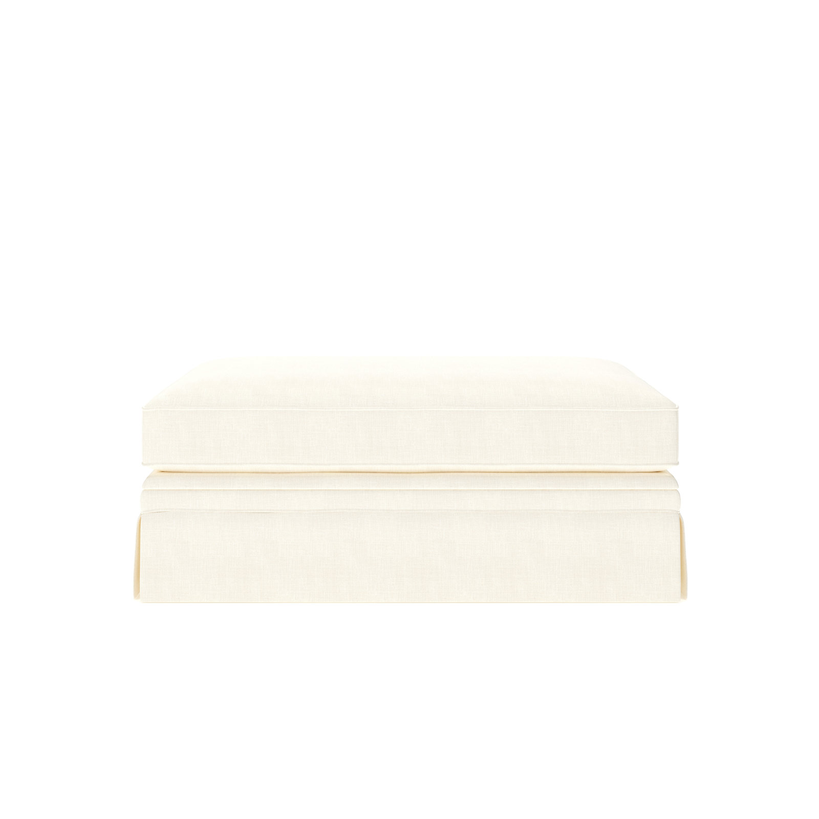 Shelby 47" Ottoman, Conversation Pearl Basketweave