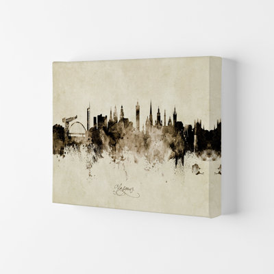 Glasgow Scotland Skyline Vintage by Michael Tompsett - Print