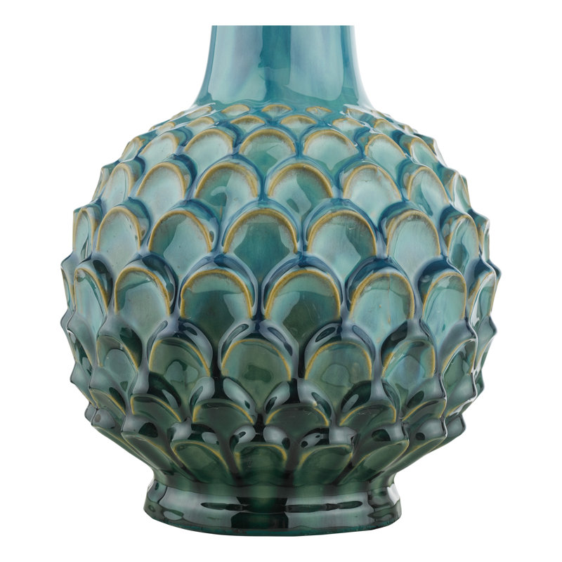 Edlyn Table Lamp Reactive Glaze Base Only, Blue