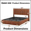 Élégante base de lit pour grand lit avec lumières DEL - Conception moderne en bois de noyer avec éclairage intelligent et aucun sommier nécessaire-333586853