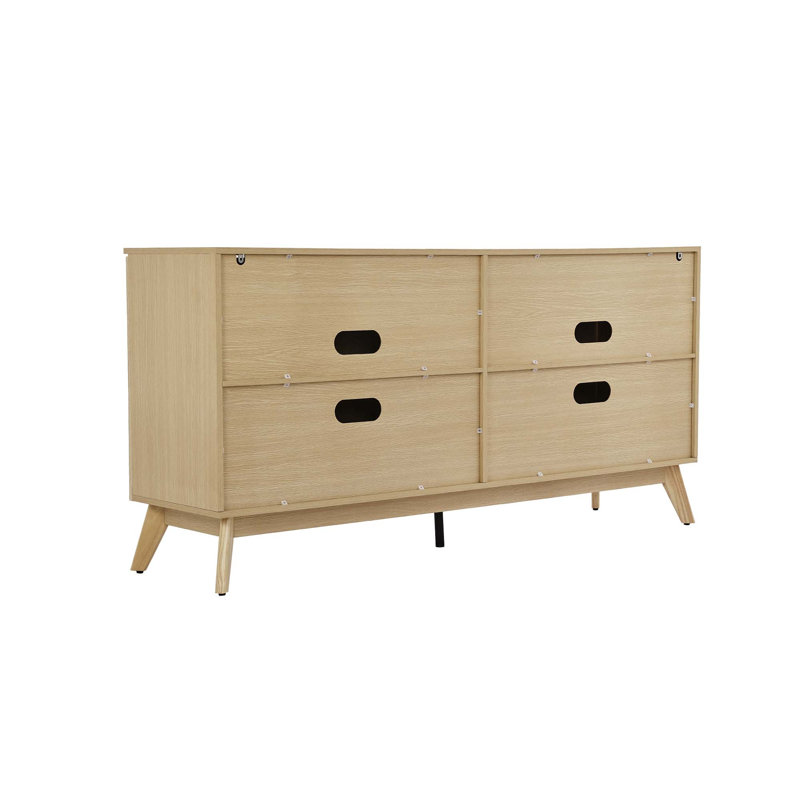 Meuble télé Delaney 66,93 po Mid-Century, OAK