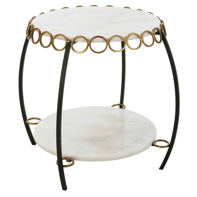 Zerrion Marble Top End Table