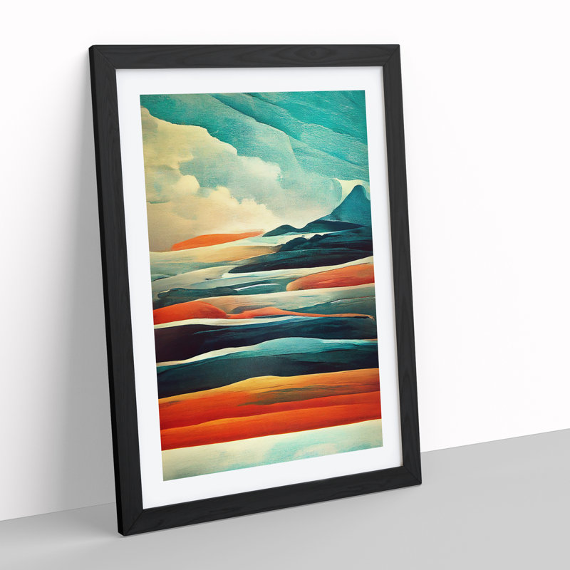 Mountain - Framed Print, 46cm H x 34cm W x 2cm D, Black