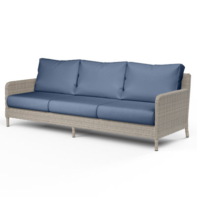 Manhattan 90'' High-Density Polyethylene (HDPE) Wicker Outdoor Patio Sofa