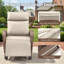 Chaises berçantes d'extérieur inclinables en osier avec coussins et table d'appoint 3 pièces Asenpark-123946213