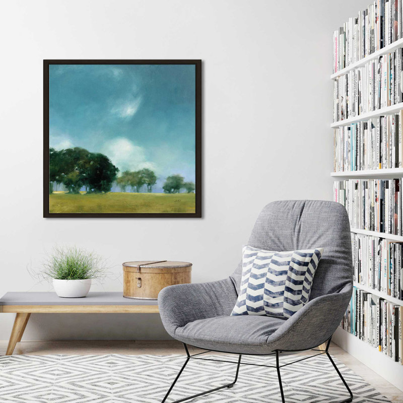 Cloud Dance II - Peinture, Cadre flottant espresso, H 31,5 po x l 31,5 po x P 2 po