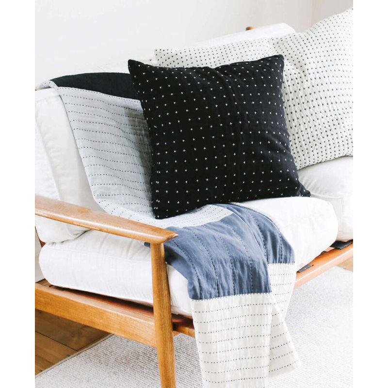 Square Pillow Cover & Insert, Pine, 12" H x 16" W