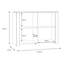 Farmhouse style cupboard with 2 doors, living room, bedroom, engineered wood, grey/warm oak decor, 116.4 cm W x 87 cm H x 42 cm D