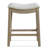 Parker Backless Saddle Kitchen Counter Stool, Oak, Grey Upholstery-1663555864