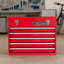 Boîte à outils 20,3 po en métal avec tiroir Boîte à outils en acier portable avec loquet en métal et serrure pour le garage, la maison et l'entrepôt (rouge, 20,3 po x 8,7 po x 16 po)