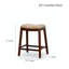Tabouret de selle, finition patinée, siège en cuir-1335489516