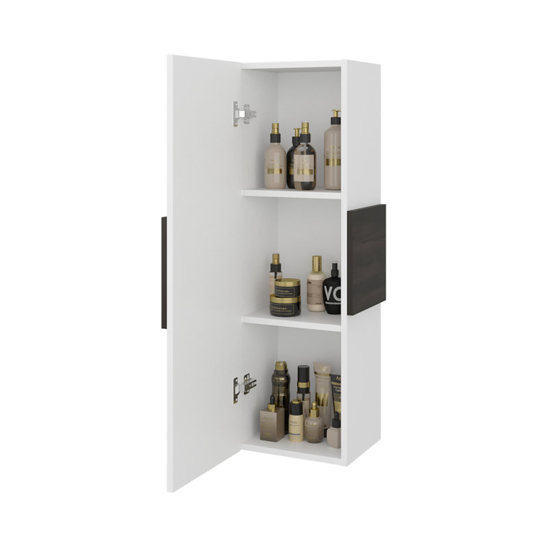 Armoire à pharmacie Nottingham, trois tablettes intérieures, blanc