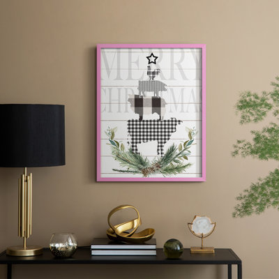 Farmhouse Merry Christmas Tree Framed Print - Solid Wood