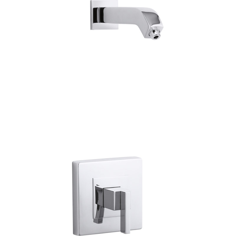 Loure® Rite-Temp Shower Valve Trim with Lever Handle, Less Showerhead, Polished Chrome