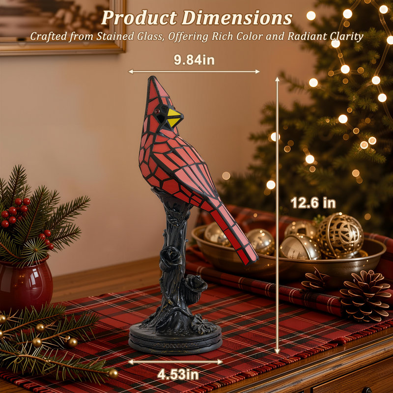 Lampe de table 12,6 "Red Bird, Red