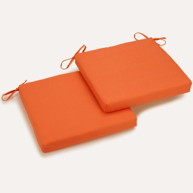 Coussin de chaise de salle à manger d'intérieur, Tangerine, Twill