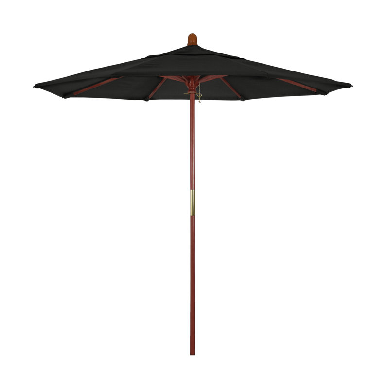 Parasol de marché octogonal 7,5 'x 7,5' Manon, Tissu performance noir