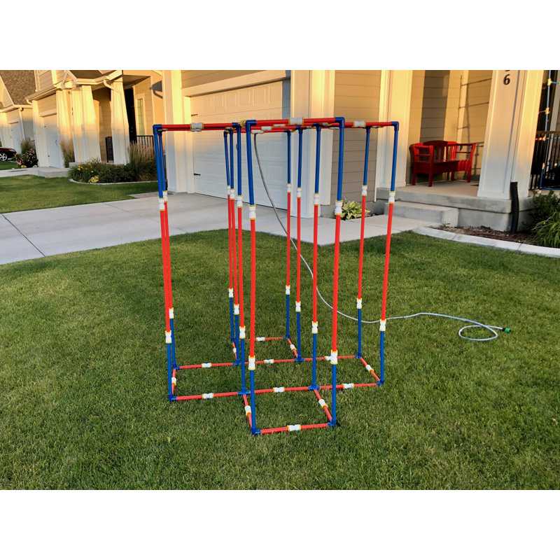 Large Sprinklers Set with Poles and Hose - Build Houses and More with a Water Sprinkler System
