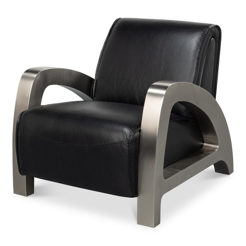 Fauteuil en cuir véritable 29 po Carlisle