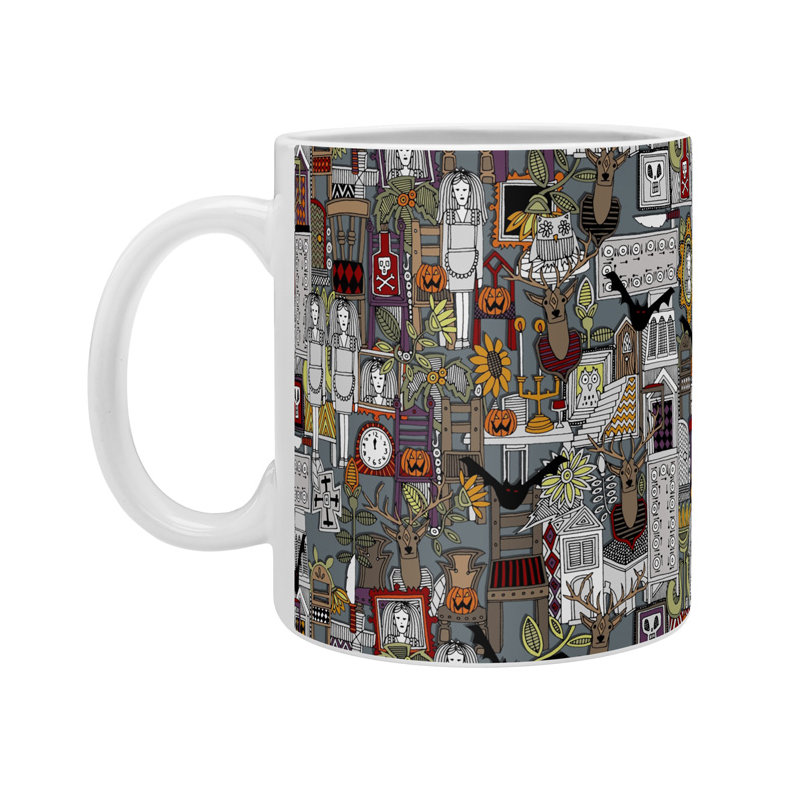 Grande tasse à café en céramique sharon turner halloween supper