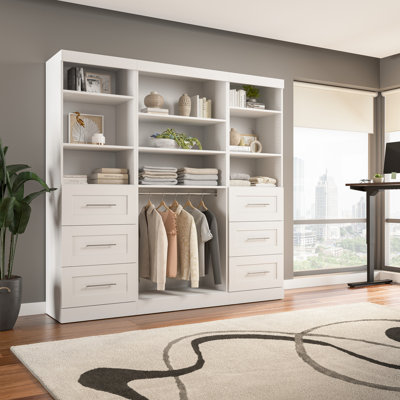 Arlex 86" W Closet Organization System with Drawers