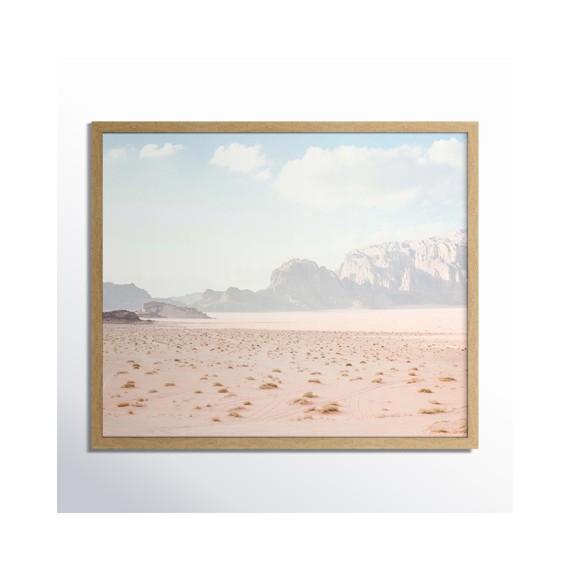 Tire Tracks by Leah Straatsma, 25.5" W x 21.5" H, Brown Framed