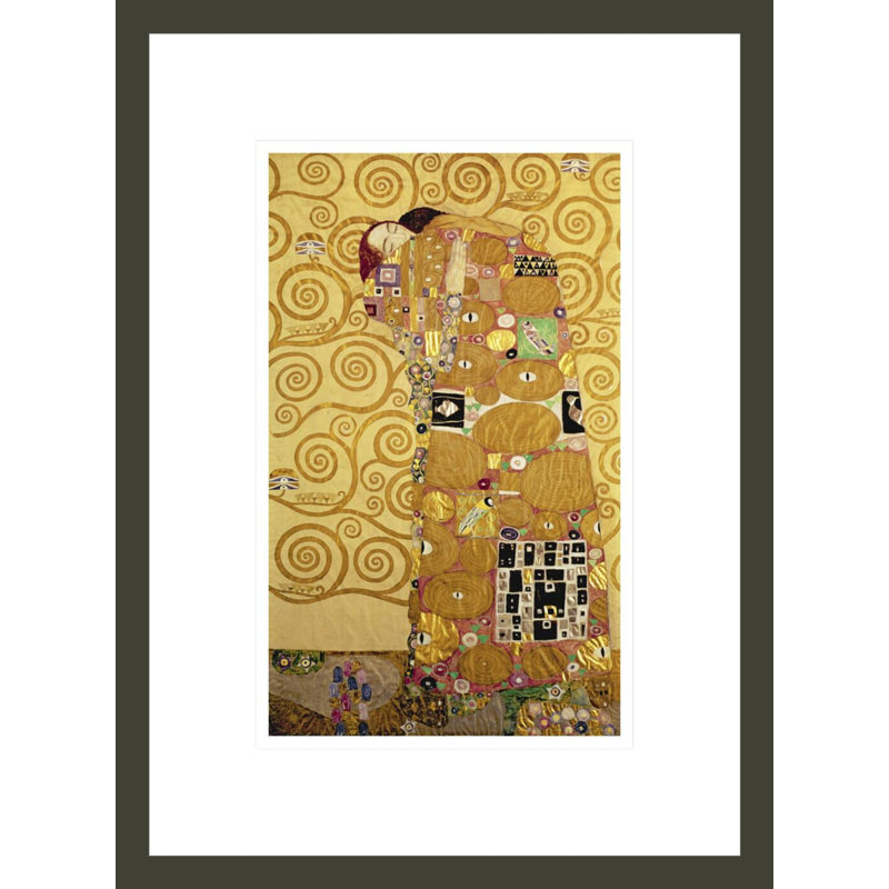 Foulard par Gustav Klimt, impression giclée encadrée, H 16,75 po x l 12,39 po